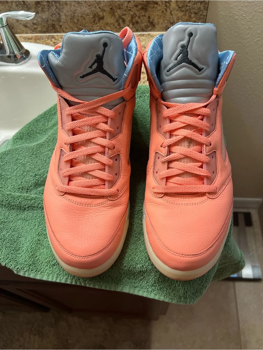 Jordan 5 retro DJ Khaled Mid-Top Sneakers in Coral Pink with Gray Tongue no box